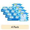 (4 pack) Great Value Flushable Wet Wipes, Fresh Scent, 4 Packs of 42 Wipes, 168 Total Wipes