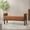 Orange, variant on VKNOW Chenille Ottoman Bench with Arms, Upholstered Storage Ottoman for Bed End of Bed, Modern Accent Ottoman with Solid Wood Frame for Living Room Entryway, Scratch Resistant, Easy Assembly, Beige