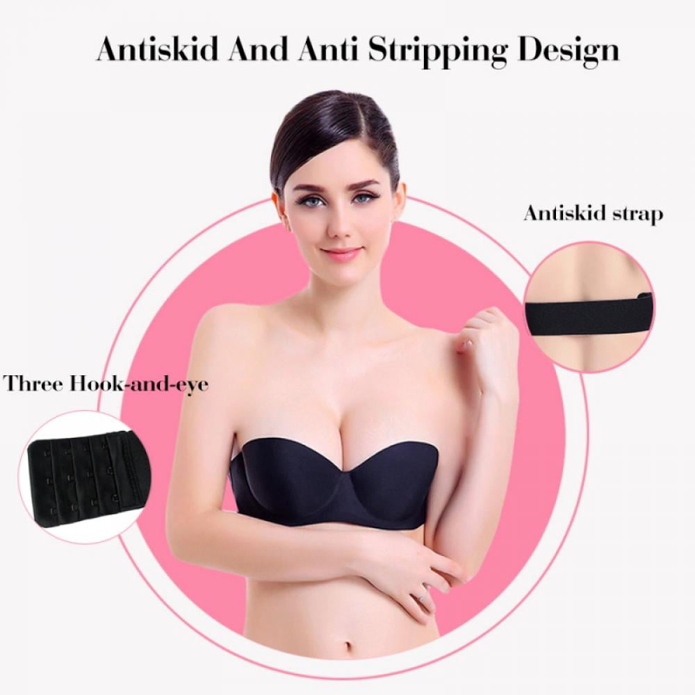 ATHVOTAR Women Invisible Bra 1/2 Cup Push Up Strapless Bras Without Straps  Sexy Bralette Brassiere Solid Lingerie - AliExpress
