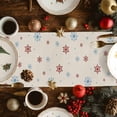 thumbnail image 2 of Gingerbread Christmas Cotton Linen Table Runner for Dining Kitchen, Xmas Tree Snowflake Rustic Wedding Outdoor Party Tablerunners Decoration, Dresser Scarf Coffee Tablecloth Runners 13x60 Inches, 2 of 9