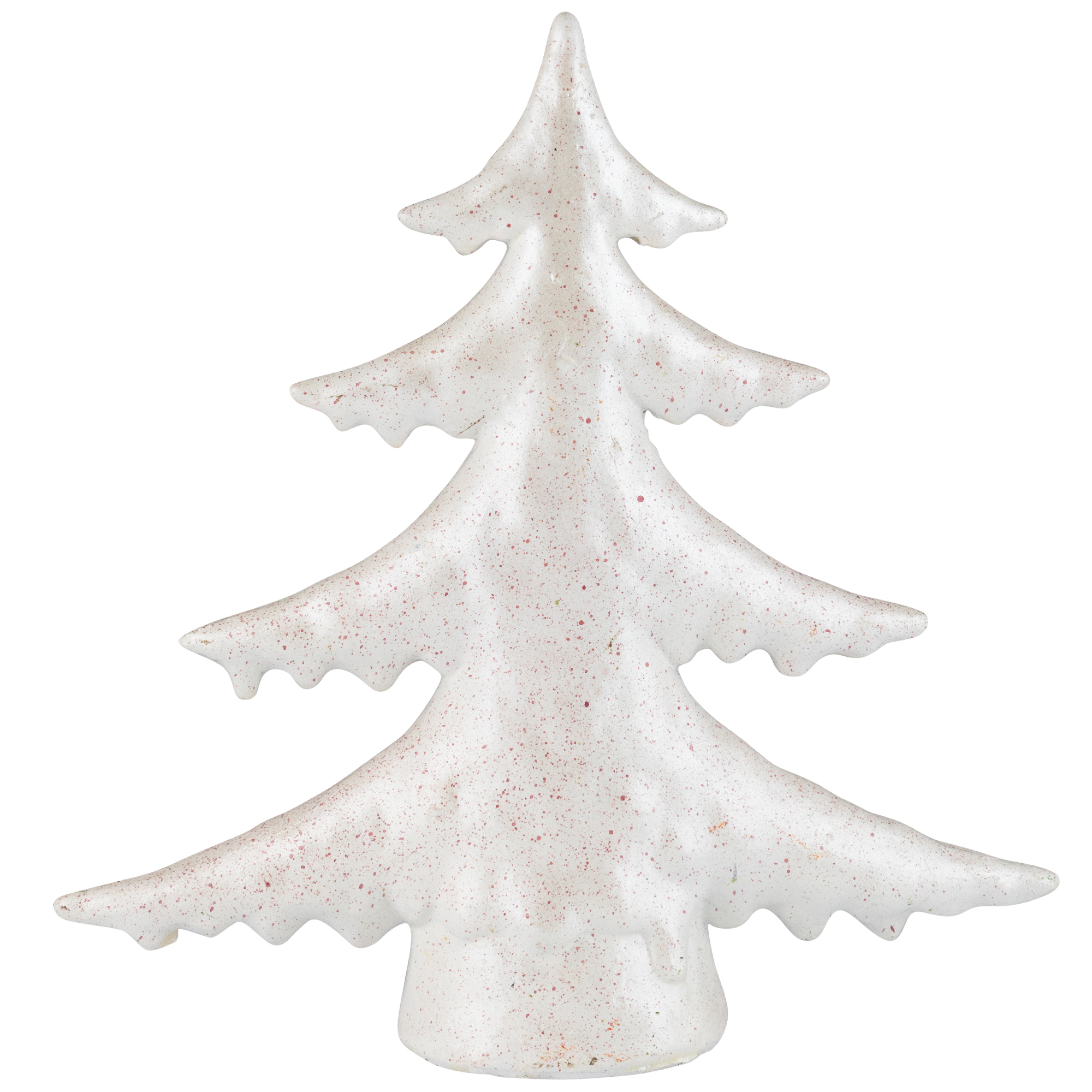 Northlight Shiny Speckled Christmas Tree Tabletop Decoration - 10" - White