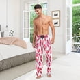 thumbnail image 7 of FREEAMG Red Lips Pajama Pants for Men, Men's Separate Bottoms, Pure Cotton Comfortable Lounge Pants for Men（457）, 7 of 7