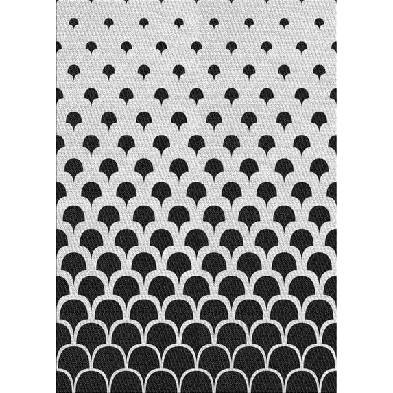 Ahgly Company Indoor Rectangle Patterned Platinum Gray Novelty Area Rugs, 3' x 5'