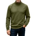 thumbnail image 6 of LWITHSZG Men's Mockneck Sweatshirt Soft Fleece Lined Pullover Sweatshirts Fall Winter Warm Long Sleeve Going&nbsp;Out Tops M, 6 of 9