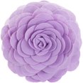 thumbnail image 2 of Fennco Styles Eva's Flower Garden Decorative Throw Pillow Case - 16 inches Round (Lilac, 16" Case Only), 2 of 7