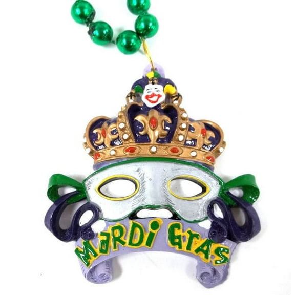 Crown Mask Mardi Gras New Orleans Necklace Beads Bead
