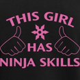 thumbnail image 3 of CafePress - This Girl Has Ninja Skills Women's Dark Pajamas - Women's Short Sleeve Print T-Shirt and Pants Dark Cotton Pajama Set, 3 of 7