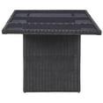 thumbnail image 4 of vidaXL Patio Dining Table Outdoor Garden Dinner Table Furniture Poly Rattan, 4 of 32