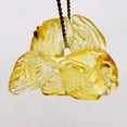 thumbnail image 2 of Amber Beautifully Carved Fish | 37x30x8 mm | Yellow | 1 Pendant Figurine |, 2 of 11