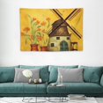 thumbnail image 2 of PRATYUS Rustic Farmhouse Tapestry Vintage Windmill Wall Tapestry 60x40 Inch,Brown Cow Print Tapestries Retro Lodge Cabin Tapestry for Bedroom Home,Grunge Cowhide Fur Hanging Wall Art Tapestry 60x40in, 2 of 7