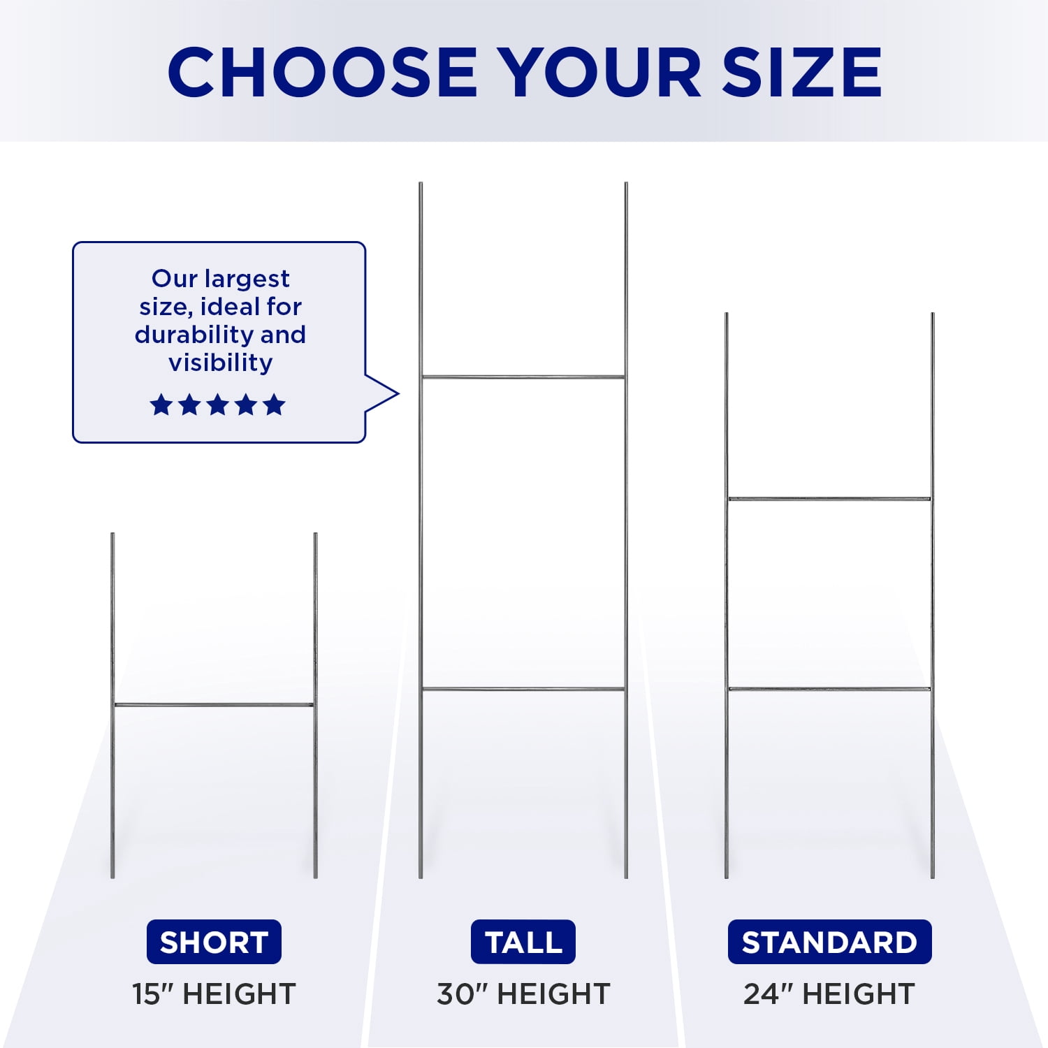 Buy Yard Sign Stakes (30 Tall Height) Professional, WeatherProof