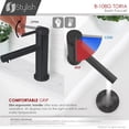 thumbnail image 6 of Stylish Single-Handle Matte Black Bathroom Faucet Height 6" B-108N, 6 of 12