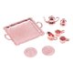thumbnail image 1 of Juego de té en miniatura para casa de muñecas de 8 piezas, accesorios para casa de muñecas, modelo de juego para niños a escala 1/12 oro rosa, 1 of 9