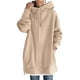 thumbnail image 3 of Womens Zip Up Long Hoodie Sweatshirt Fleece Jacket Hooded Top Ladies Jumper, 3 of 8