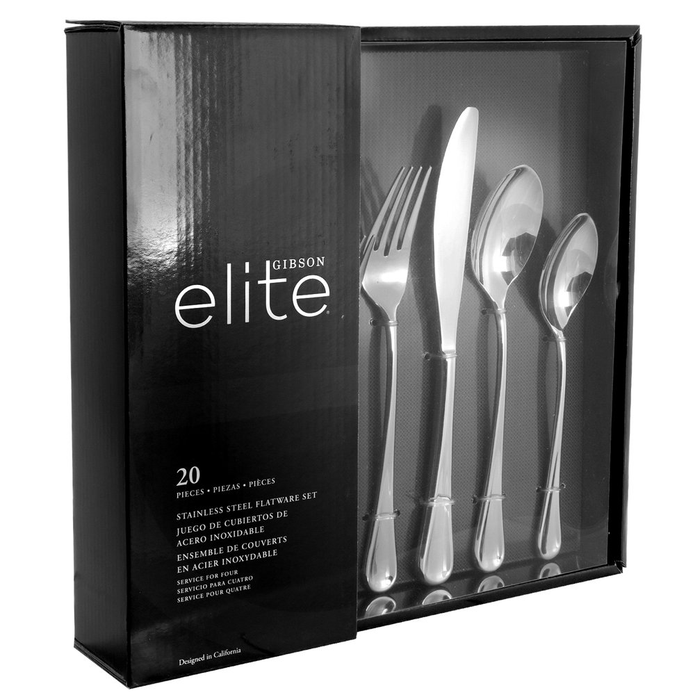 Gibson Elite York 20Piece Stainless Steel Flatware Set