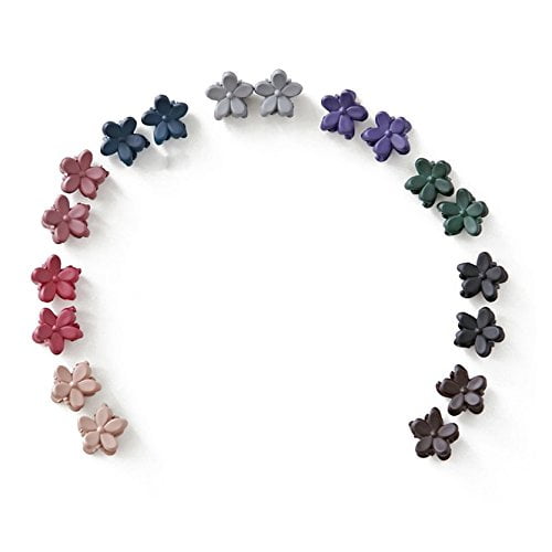 Bangs Mini Assorted Colored Hair Claw Clips, 30 Pieces - Hair Pins