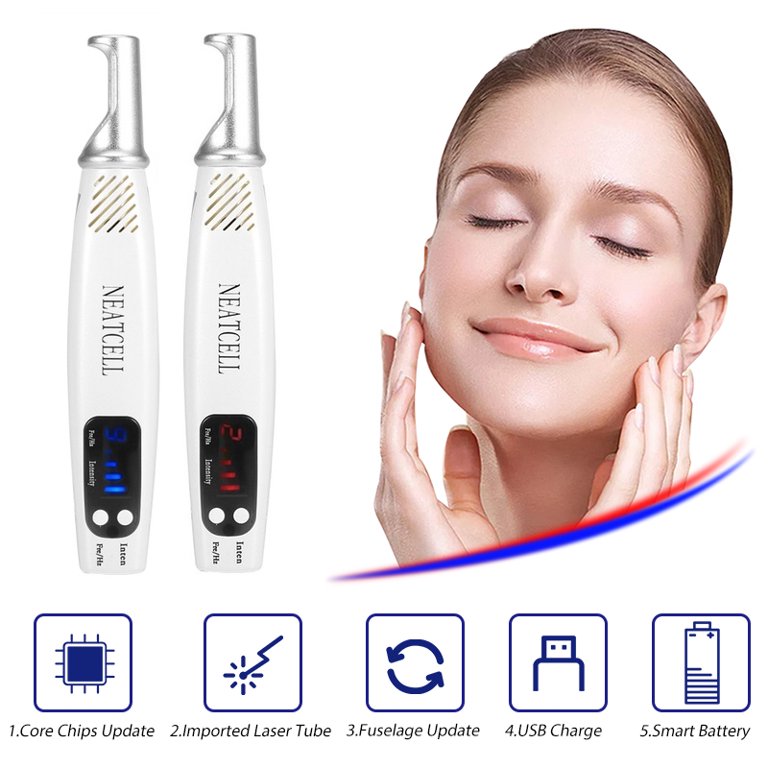Picosecond laser pen red and blue light treatment tattoo scar mole freckle  pen acne skin pigment removal portable beauty instrum– PSAUD