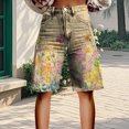 thumbnail image 2 of kaondbfi Women's Summer High Waisted Shorts Knee Length Fashionable and Casual Style with Pockets Lightweight and Breathable, 2 of 4