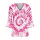 thumbnail image 5 of Cárdigan para mujer, estampado floral, manga abullonada, holgado, blusa de manga 3/4 con volantes, botones delanteros abiertos, blusa para mujer, 5 of 5