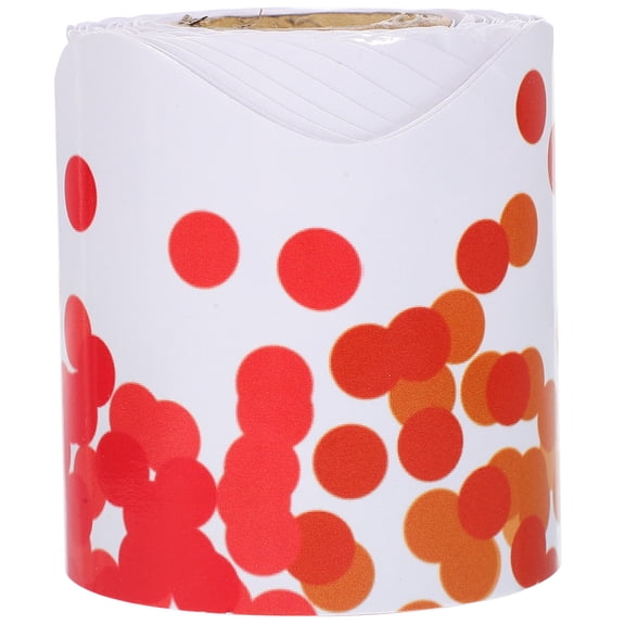 LABSERRON 1Pcs Bulletin Board Border Decals Multi Colored Round Dots Pattern for Classroom Decoration