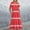 Watermelon Red summer dresses, variant on Wycnly Summer Dresses for Women Dresses for Women 2025 Loose Flowy Pleated Ruffle Swing Tunic Maxi Dress with Pocket Girls Vintage Striped Print Round Neck Short Sleeve Long Sundress