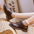 thumbnail image 2 of Zapatos de cuero de PU para mujer,Zapatos de cuero de PU para mujer Zapatos de cuero de PU casuales para dama Zapatos de cuero de PU con cordones Los mejores en su clase, 2 of 8