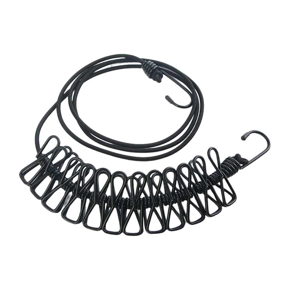 Portable Drying String Rope Retractable With Clip Hanging Laundry Rope  Windproof Collapsible Environmentally for Home Balcony