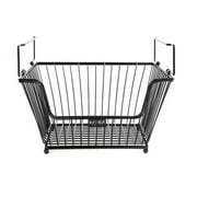 K-Cliffs Stackable Metal Storage Baskets Heavy Duty Quality Bread Wire Baskets Snack Bins for Office Craft Room Kitchen Pantry Office Garage Store Display, 3pcs Pack, Black