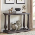 thumbnail image 1 of Weston Home Dunbar Pedestal Sofa Table With Lower Storage Shelf, Espresso, 1 of 5