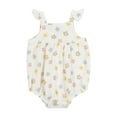 thumbnail image 3 of Wonderluxe Newborn Girls' 2 Pack Flutter Sleeve Bubble Romper, Sizes 0/3M-6/9M, 3 of 4