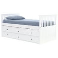 thumbnail image 6 of OS Home and Office Furniture Model 0235-K12-R-KD Twin Rake Bed with 12 Drawers in White, 6 of 6