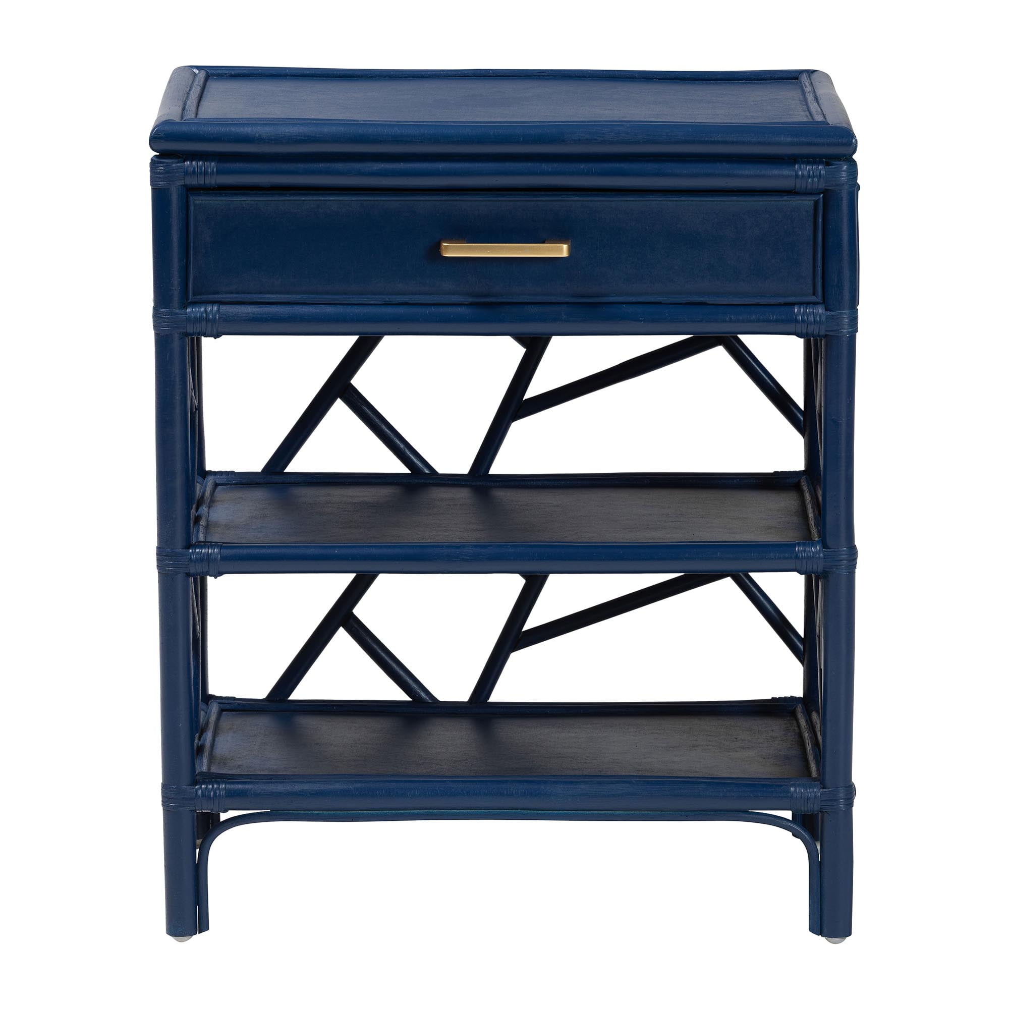 bali & pari Daina Coastal Nightstand, 1-Drawer, 22"W, Blue