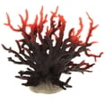 thumbnail image 1 of Decoración de arrecife de coral, mini decoración de coral sintético para decoración de acuario, negro rojo, 6.5 x 5.83 pulgadas, 1 of 7