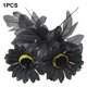 thumbnail image 2 of Flor de girasol simulada de Halloween color negro hojas negras altura de poda 41CM diámetro de flor 10 ANGGREK Otros, 2 of 8