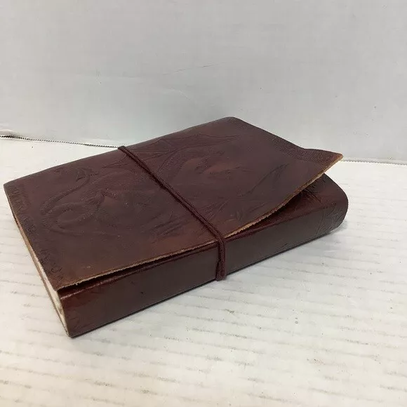 Vintage Leather Journal grimoire Celtic Witch Stone Leather Book of Shadows New