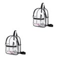 thumbnail image 3 of Qarigey escolar de PVC con transparente: fácil de usar y acceder a Essentials, impermeable, para exteriores, bolso de hombro transparente, negro talla pequeña 2Conjunto, 3 of 6