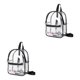 thumbnail image 1 of Guardurnaity Bolsa de hombro transparente impermeable de PVC - Para actividades al aire libre y viajes Bolsa de PVC transparente Organizador negro negro talla pequeña 2Conjunto, 1 of 6