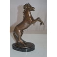 thumbnail image 5 of Nifao Rearing Horse Small Bronze Statue – Home Decor Sculpture, 8"L x 4"W x 11"H, 5 of 11