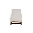 thumbnail image 5 of Baxton Studio Yashiya Mid-Century Modern Off-White Boucle Upholstered and Walnut Brown Finished Wood 2-Piece Rocking, 5 of 7