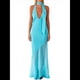 thumbnail image 2 of Vestido de Cóctel Elegante con Cuello Halter, Sin Mangas, con Volantes y en Forma de o para Mujer. Azul M, 2 of 8