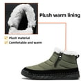 thumbnail image 2 of Mens Snow Boots Waterproof Winter Fur Lined Warm Ankle Boots Zipper Closure Slip On Outdoor Comfortable Lightweight Boot Green 9 US, 2 of 7