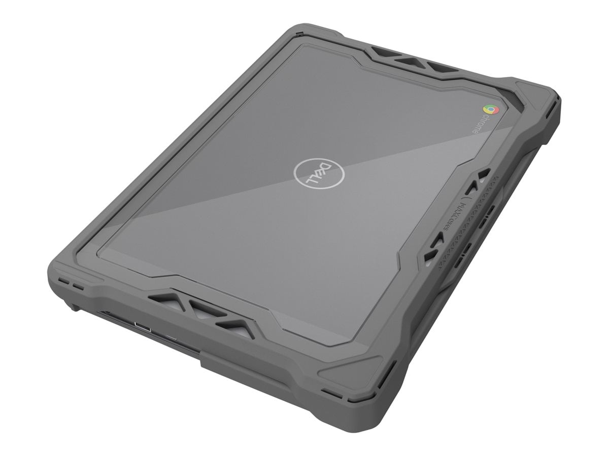 MAXCases Extreme Shell-F Slide Case for Dell 3100/3110 Chromebook Clamshell [Gray/Clear] (dl-esf-3110-gry)