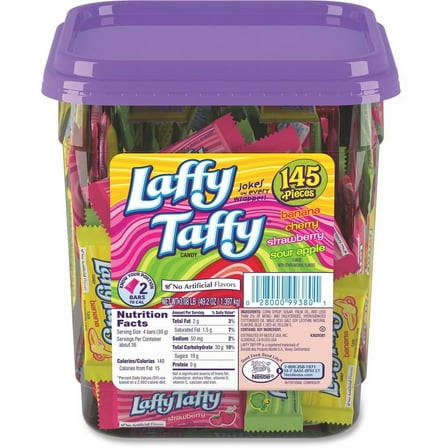 Laffy Taffy Sour Apple Cherry Strawberry & Banana Candy Variety Pack 145 Ct. Tub