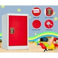 thumbnail image 5 of AdirOffice 24” Steel Metal Locker 1-Tier Storage Cabinet with Key & Hooks, Red, 5 of 9