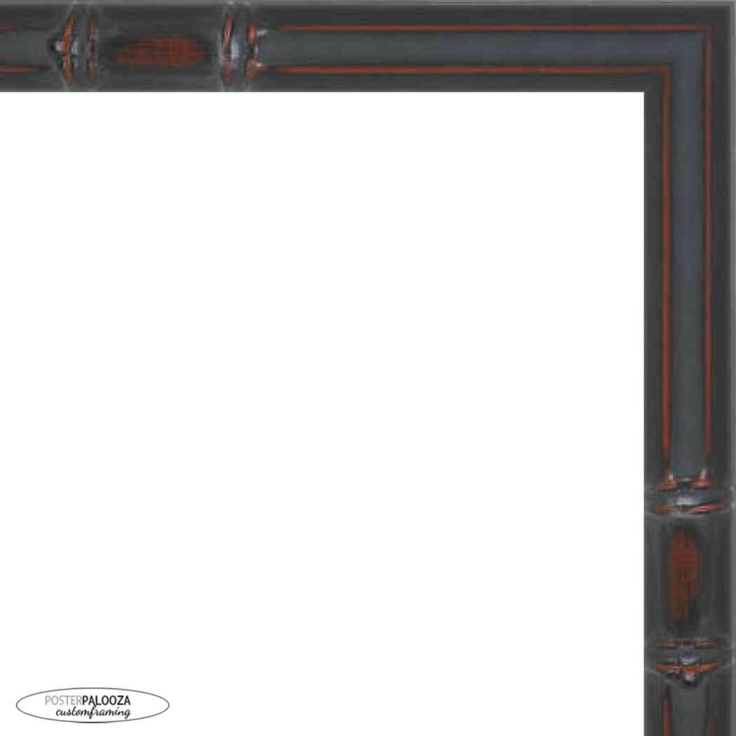 18x24 Brown Bamboo Picture Frame - UV Acrylic, Foam Board Backing, Hanging Hardware