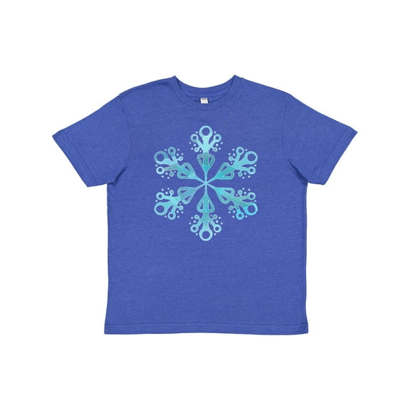 Inktastic Icy Blue Winter Snowflake Youth T-Shirt