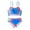 Blue-01, variant on Girls Tankini Set Two Piece Cheeky Tie Dye Heart Twist Front Cut out Swimsuit Adjustable Straps with Bottom 6-14Y