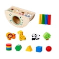 thumbnail image 1 of Clasificador de formas de animales de madera, juego de combinación de formas, centro de actividades de madera de aprendizaje temprano para la creativi, 1 of 9