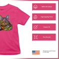 thumbnail image 4 of Tee Hunt Dean Russo Cute Cat Youth T-Shirt First We Steal Your Heart Pet Kids, Pink, Large, 4 of 5