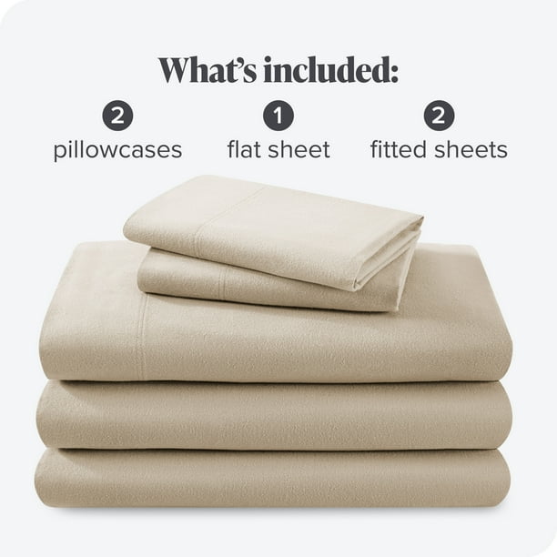 Bare Home 100% Double Brushed Cotton Flannel Sheet Set - Walmart.ca